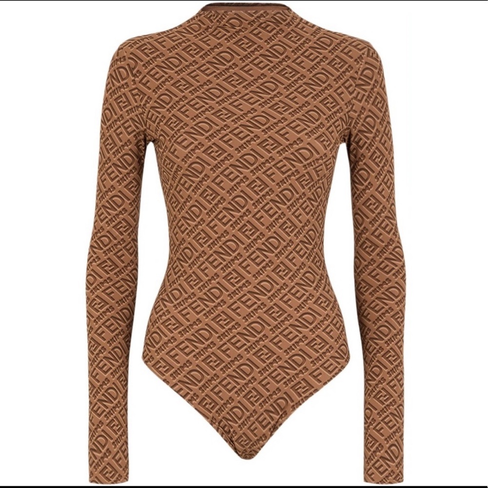 Fendi X Skims Mock Neck long sleeve Bodysuit California SMALL SOLD OUT